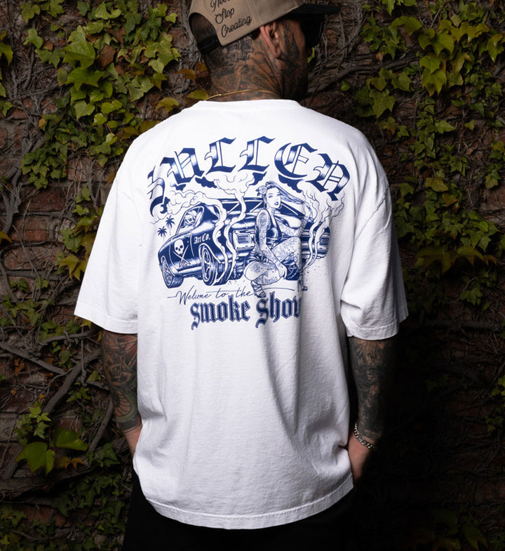 Sullen Smoke Show 1 Ton Tee White