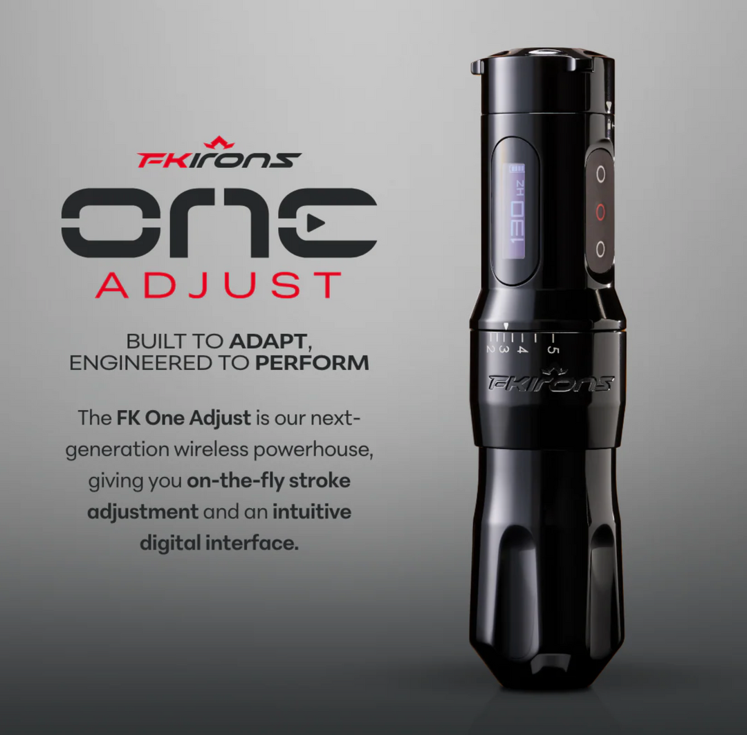 FK One Adjust Wireless Tattoo Machine - Gunmetal