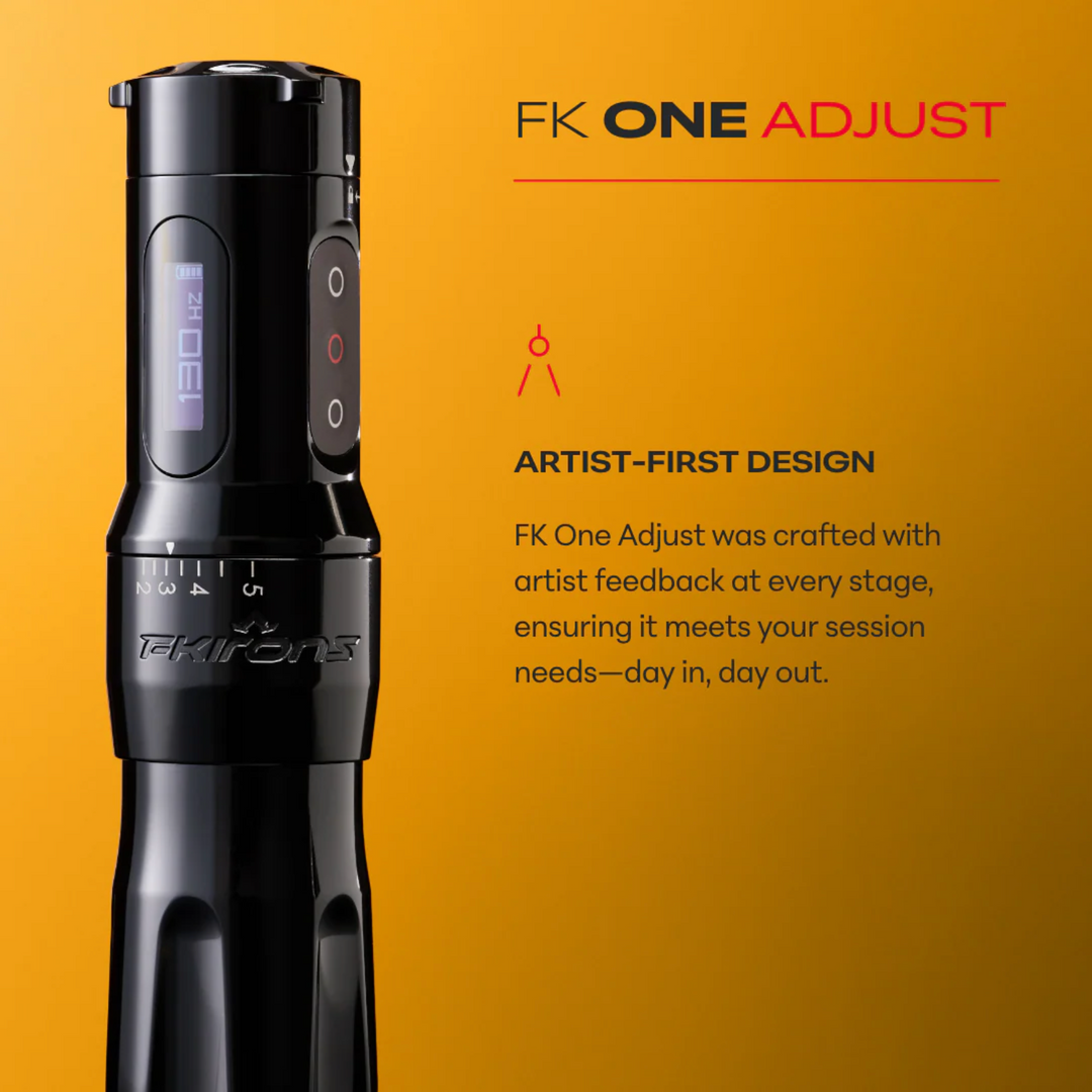 FK One Adjust Wireless Tattoo Machine - Gunmetal
