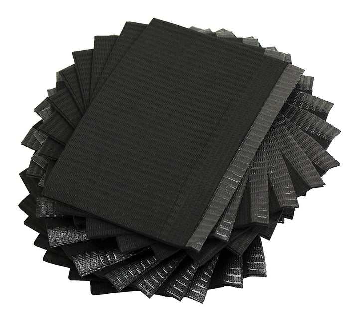 Adenna - Dental Bibs/Lap Cloths, Black (Box of 500)