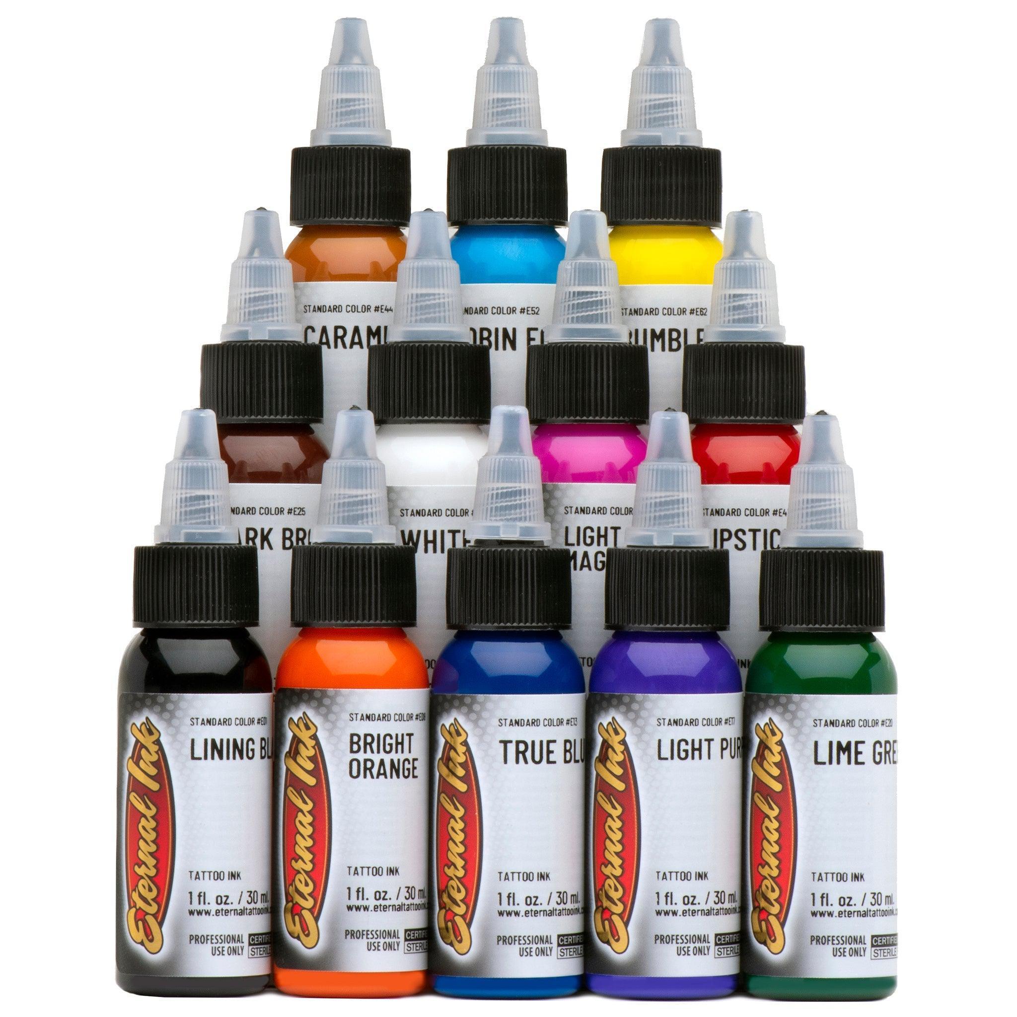 Eternal Ink - 12 Color Sample Set 1oz – PureTattooSupplies